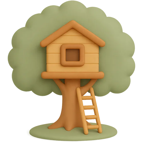 Asmeniška vaikų knyga apie nuostabų medžio namelio statymą